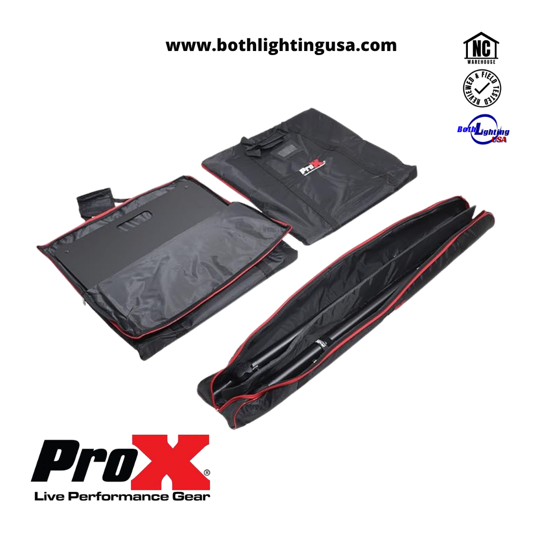 ProX X-POLARIS 2x-Set of Speaker Stands with Carry Bag