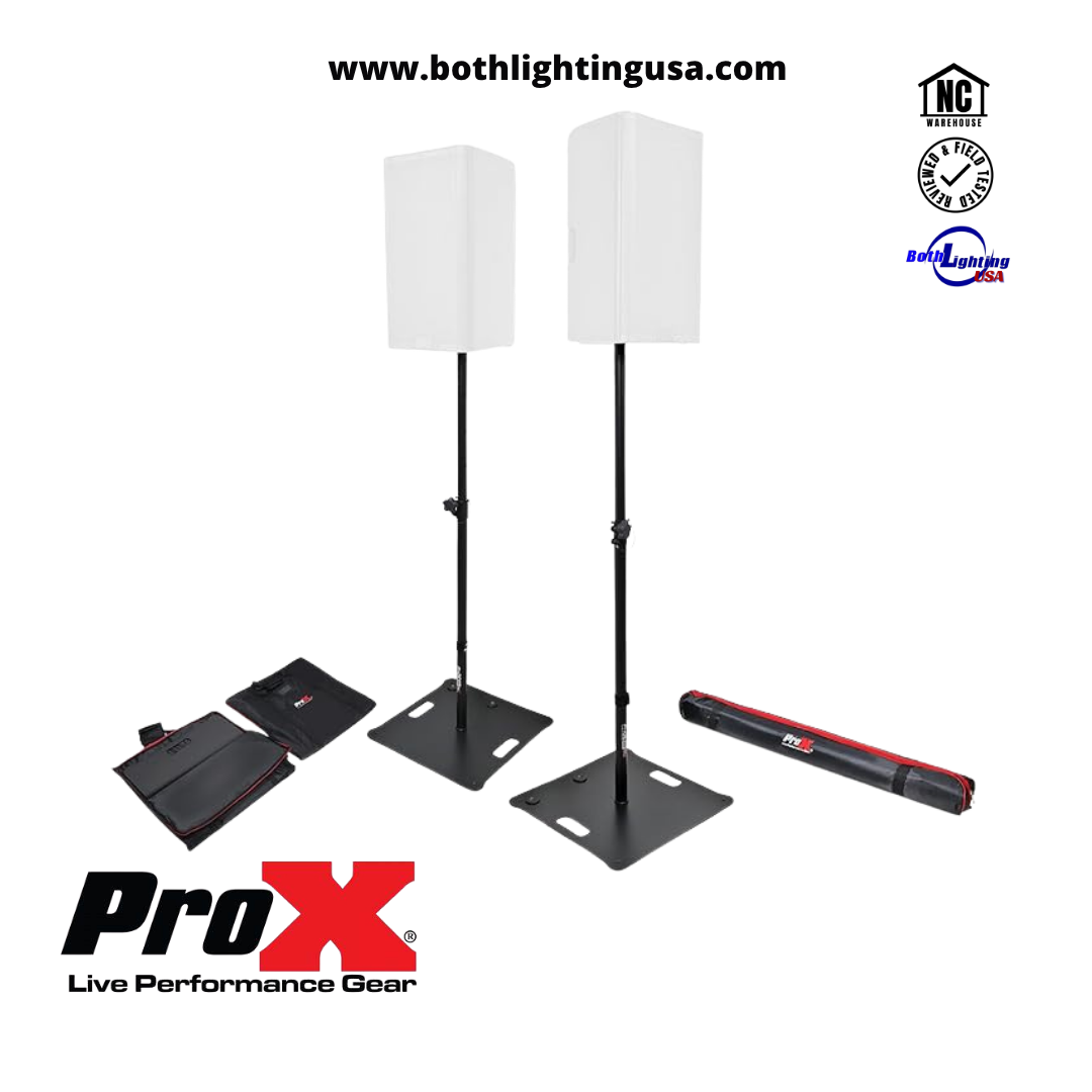 ProX X-POLARIS 2x-Set of Speaker Stands with Carry Bag