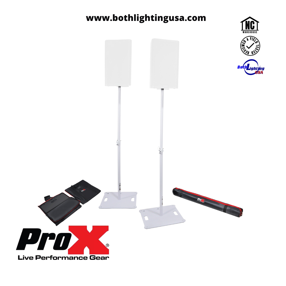 ProX X-POLARIS 2x-Set of Speaker Stands with Carry Bag