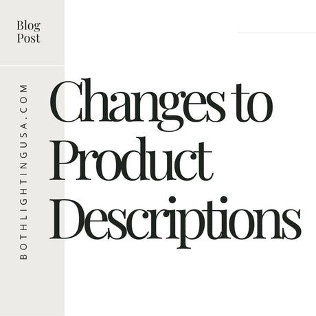 Changes to Product Descriptions