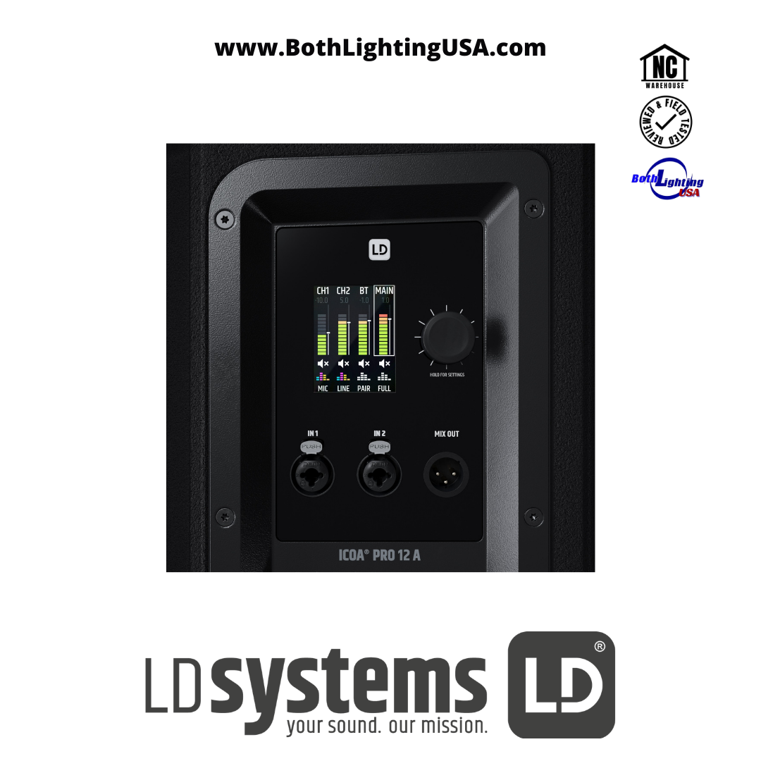 LD Systems ICOA Pro 12 A 12" Powered Coaxial PA Loudspeaker