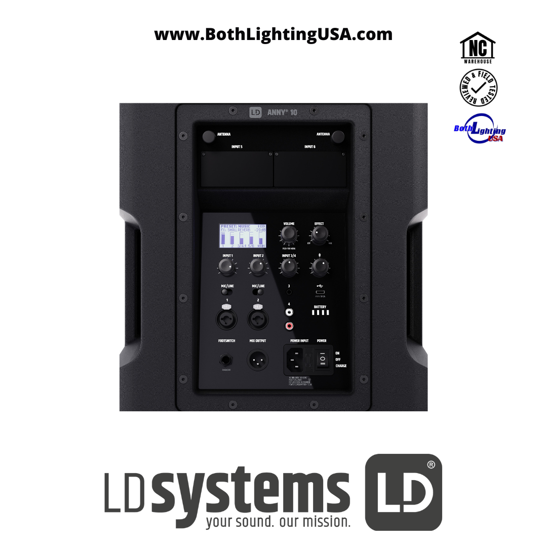 LD Systems ANNY 10 Battery-Powered Bluetooth 10" PA Speaker