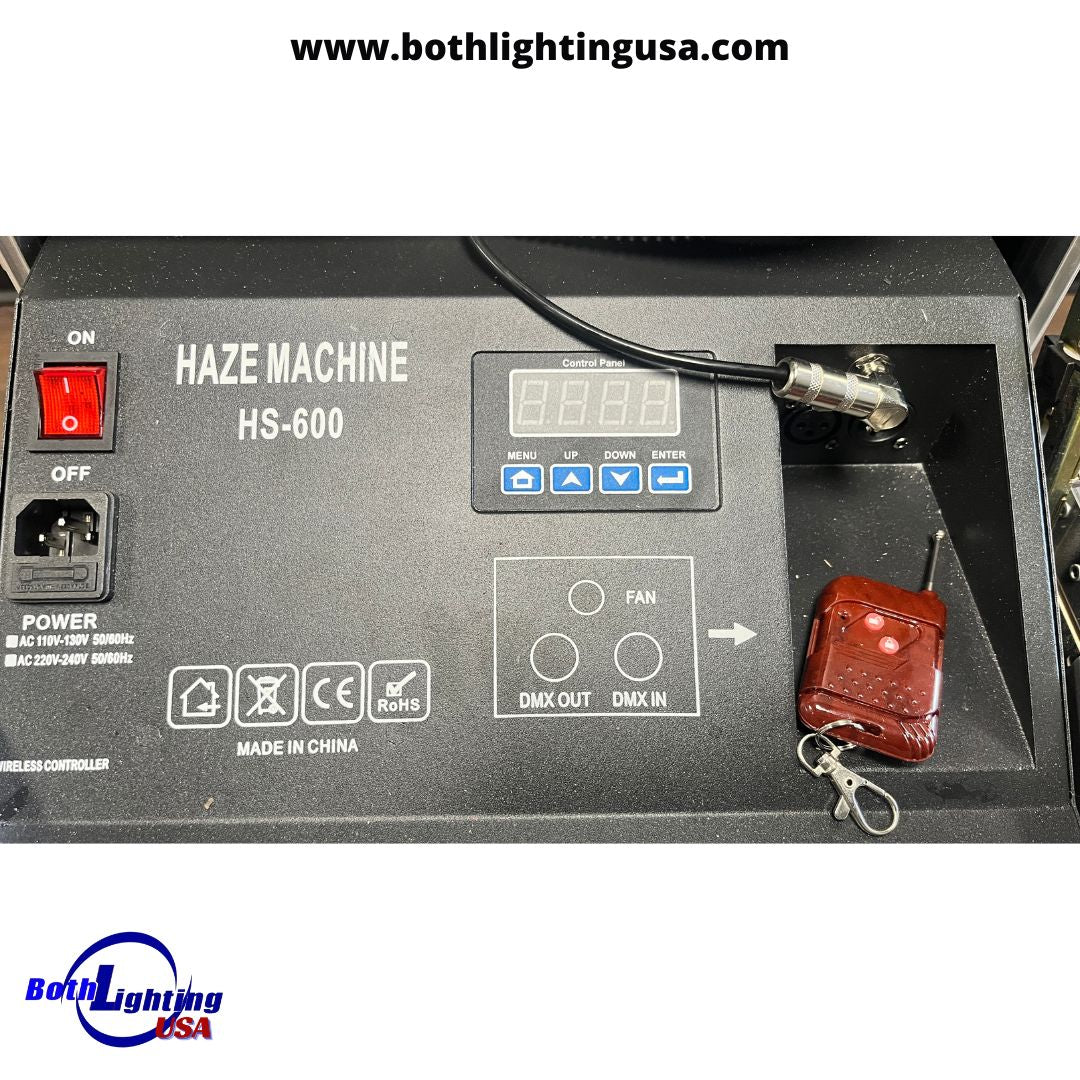 600W Haze Machine – High Output Fog for DJs and Events | Both