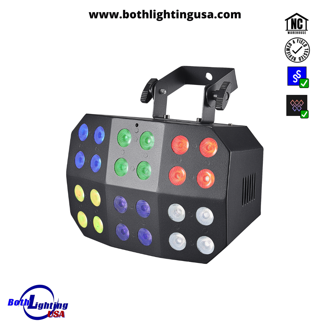 Spider Wash, Battery Powered, 24 Diode, Wireless DMX | Both