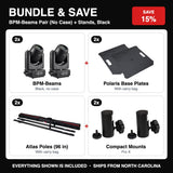 Bundle & Save - BPM-Beams Pair (No Case) + Stands, Black