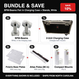 Bundle & Save - BPM-Beams Pair in Charging Case + Stands, White