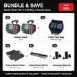 Bundle & Save - Spider Wash Pair in Soft Bag + Stands, Black