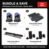 Bundle & Save - BPM-Splash X Pair (No Case) + Stands, Black