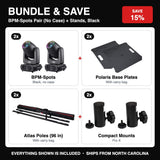 Bundle & Save - BPM-Spots Pair (No Case) + Stands, Black