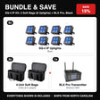 Bundle & Save - SQ-4 IP Kit: 2 Soft Bags (8 Uplights) + BLX Pro, Black