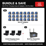 Bundle & Save - SQ-4 IP Kit: 3 Charging Cases (24 Uplights) + BLX Pro, Black