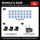 Bundle & Save - SQ-4 IP Kit: 3 Charging Cases (24 Uplights) + BLX Pro, White