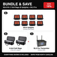 Bundle & Save - SQ-6 Kit: 2 Soft Bags (8 Uplights) + BLX Pro