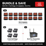 Bundle & Save - SQ-6 Kit: 4 Soft Bags (16 Uplights) + BLX Pro