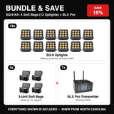 Bundle & Save - SQ-9 Kit: 4 Soft Bags (12 Uplights) + BLX Pro